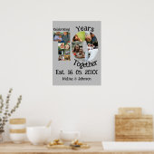 Aangepaste 10e huwelijksverjaardag 11 foto collage poster (Keuken)