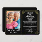 Aangepaste 10e Tin Bruiloft Jubileum Uitnodiging (Voorkant / Achterkant)