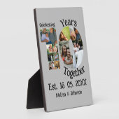 Aangepaste 10e trouwdag 11 foto collage fotoplaat (Zijkant)