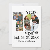 Aangepaste 10e trouwdag 11 fotocollage feestdagenkaart (Voorkant)