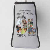 Aangepaste 10e trouwdag 11 fotocollage golfheadcover (Draai 90)