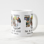 Aangepaste 10e trouwdag 11 fotocollage grote koffiekop (Voorkant rechts)