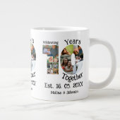 Aangepaste 10e trouwdag 11 fotocollage grote koffiekop (Rechts)