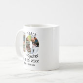 Aangepaste 10e trouwdag 11 fotocollage koffiemok (Voorkant links)