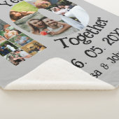 Aangepaste 10e trouwdag 11 fotocollage sherpa deken (3/4)