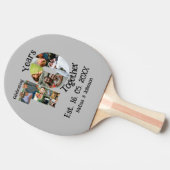 Aangepaste 10e trouwdag 11 fotocollage tafeltennisbatje (Zijkant)