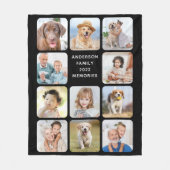 Aangepaste 11 foto-collage Creëer Uw eigen foto Fleece Deken (Voorkant)