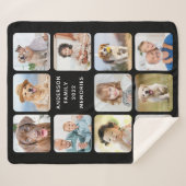 Aangepaste 11 foto-collage Creëer Uw eigen foto Sherpa Deken (Voorkant (horizontaal))