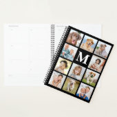 Aangepaste 11 foto Collage Trendy Emerald Green Planner (Display)