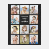 Aangepaste 11 foto-inkuilfamilie huisdieren fleece deken (Voorkant)