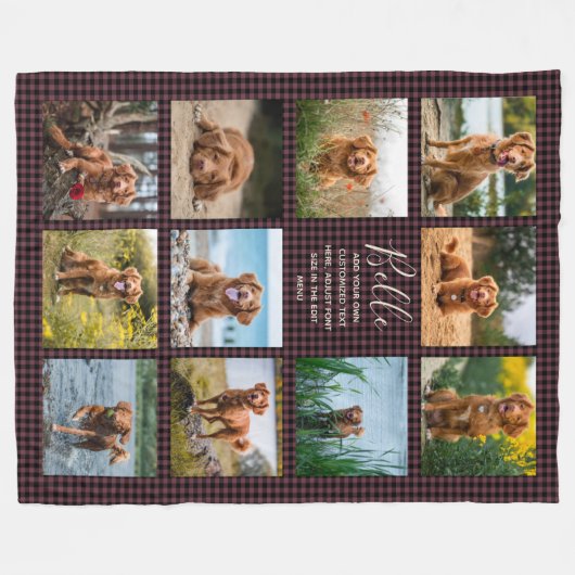 Aangepaste 11 foto-inkuiltrommelvlies fleece deken (Voorkant (Horizontaal))