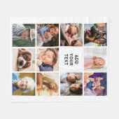 Aangepaste 11 fotocollage fleece deken (Voorkant (Horizontaal))