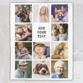 Aangepaste 11 fotocollage fleece deken