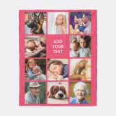 Aangepaste 11 fotocollage fleece deken (Voorkant)