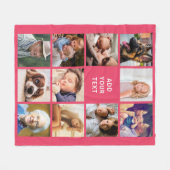 Aangepaste 11 fotocollage fleece deken (Voorkant (Horizontaal))