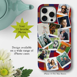 Aangepaste 11 fotocollage iPhone 15 pro max case