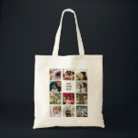 Aangepaste 11 fotocollage tote bag<br><div class="desc">Personalized gift fleecy blanket featuring a black background that can be change to any color, 11 foto's of your Selce, and a text template.</div>