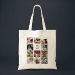 Aangepaste 11 fotocollage tote bag<br><div class="desc">Personalized gift fleecy blanket featuring a black background that can be change to any color,  11 foto's of your Selce,  and a text template.</div>
