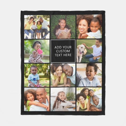 Aangepaste 11-fotokleuren voor kleurenweergave fleece deken (Voorkant)