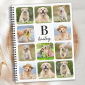 Aangepaste 11 Photo Collage Monogram Pet Dog Notitieboek