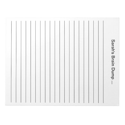 Aangepaste 11 x 8.5 Lijnleerkracht Gift Gepersonal Notitieblok (Voorkant)