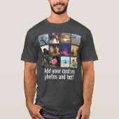 Aangepaste 12 Foto Mozaïek Afbeelding Collage Mont T-shirt (Voorkant)