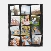 Aangepaste 12 fotocollage fleece deken (Voorkant)
