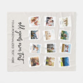 Aangepaste 12 fotocollage fleece deken (Voorkant (Horizontaal))