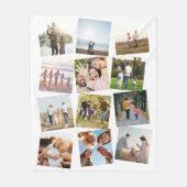Aangepaste 12 fotocollage fleece deken (Voorkant)