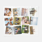 Aangepaste 12 fotocollage fleece deken (Voorkant (Horizontaal))