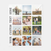 Aangepaste 12 fotocollage fleece deken (Voorkant)