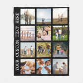 Aangepaste 12 fotocollage fleece deken (Voorkant)