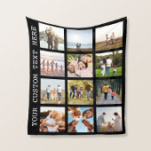 Aangepaste 12 fotocollage fleece deken