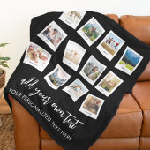 Aangepaste 12 fotocollage fleece deken