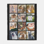 Aangepaste 12 fotocollage fleece deken (Voorkant)