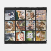 Aangepaste 12 fotocollage fleece deken (Voorkant (Horizontaal))