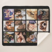 Aangepaste 12 fotocollage sherpa deken (Voorkant (horizontaal))