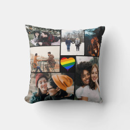 Aangepaste 12 foto's Gay Pride LGBT Rainbow Love H Kussen
