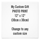 Aangepaste 12-inch x 12-inch fotoafdrukSjabloon Foto Afdruk (Voorkant)