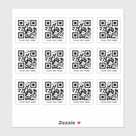 Aangepaste 12 scanbare QR-code Transparant gesnede Sticker (Vel)