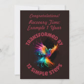Aangepaste 12-stappen hersteldatum jubileum feestdagenkaart (Voorkant)