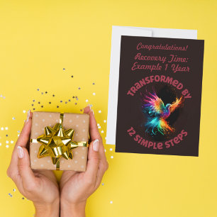 Aangepaste 12-stappen hersteldatum jubileum feestdagenkaart