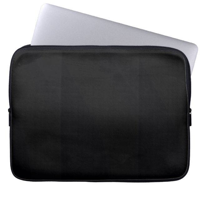 Aangepaste 13-inch zwarte neopreen laptophoes laptop sleeve (Voorkant)