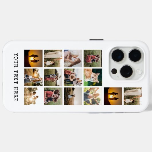 Aangepaste 14 foto-collage Case-Mate iPhone case (Achterkant (horizontaal))