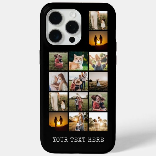 Aangepaste 14 foto-collage Case-Mate iPhone case (Achterkant)