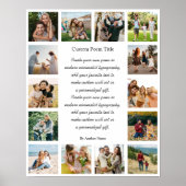 Aangepaste 14 foto collage gedicht poster (Voorkant)