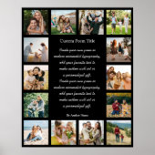Aangepaste 14 foto collage gedicht poster (Voorkant)