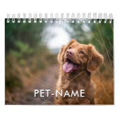 Aangepaste 14 Foto Huisdier Hond 14 Naam Afbeeldin Kalender (Hoes)