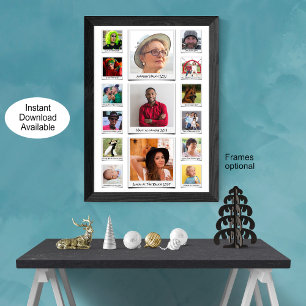 Aangepaste 15 fotocollage en tekst poster