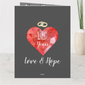 Aangepaste 15-jarige Jubileum kaart voor vrouwen (Achterkant)